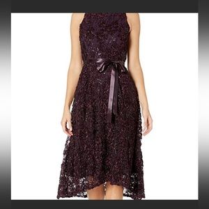 Tahari Sleeveless High-Low Dress